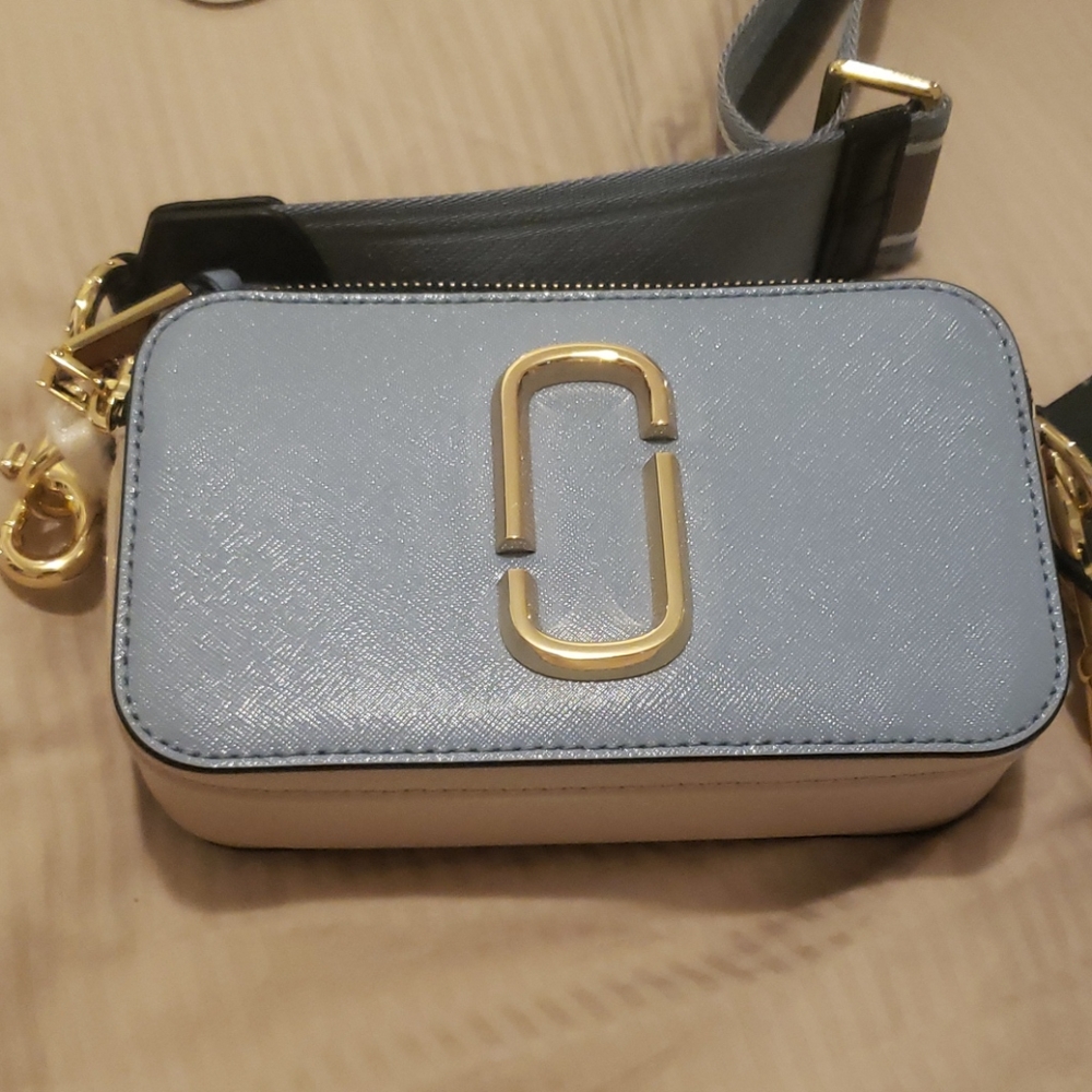 Marc Jacob Snapshot Bag - white & light blue